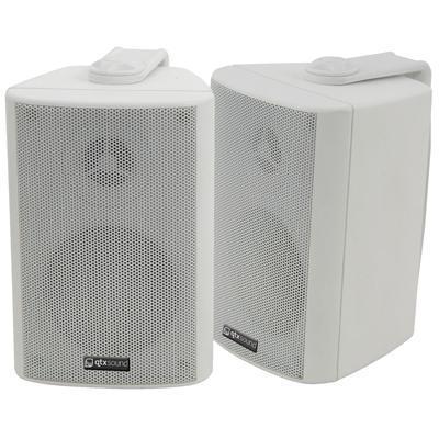 QTX 30W Stereo Background Speakers 3" (Pair) - Black Or White