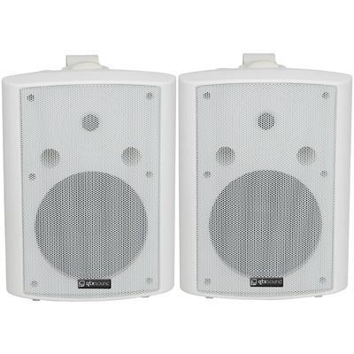 QTX 90W Stereo Background Speakers 8" (Pair) - Black Or White