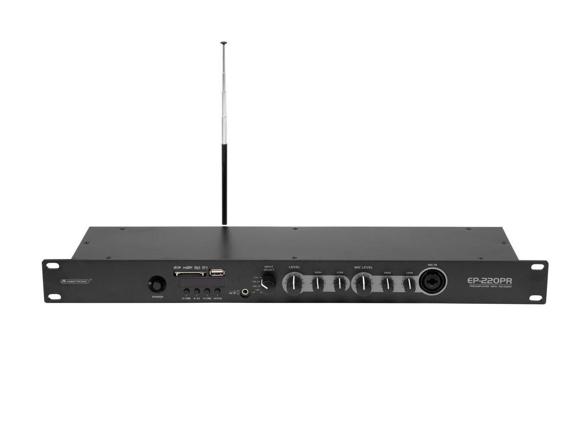 OMNITRONIC EP-220PR Media Player With MP3 Player And FM Radio - main image
