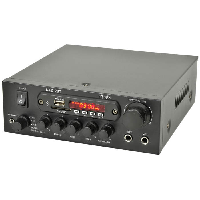QTX KAD-2BT Digital Stereo Amplifier 2 x 55W With Bluetooth - main image
