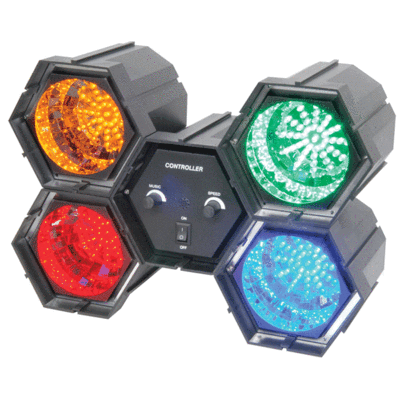 4 Linkable LED Light Pods and Centre Controller