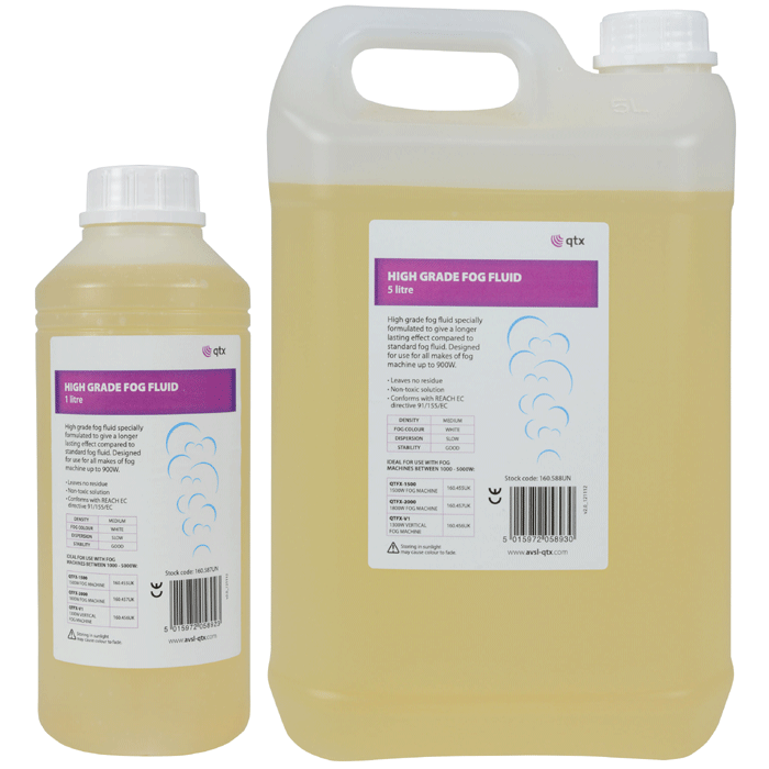 High Grade Smoke Fluid 5 And 1 Litre Bottles