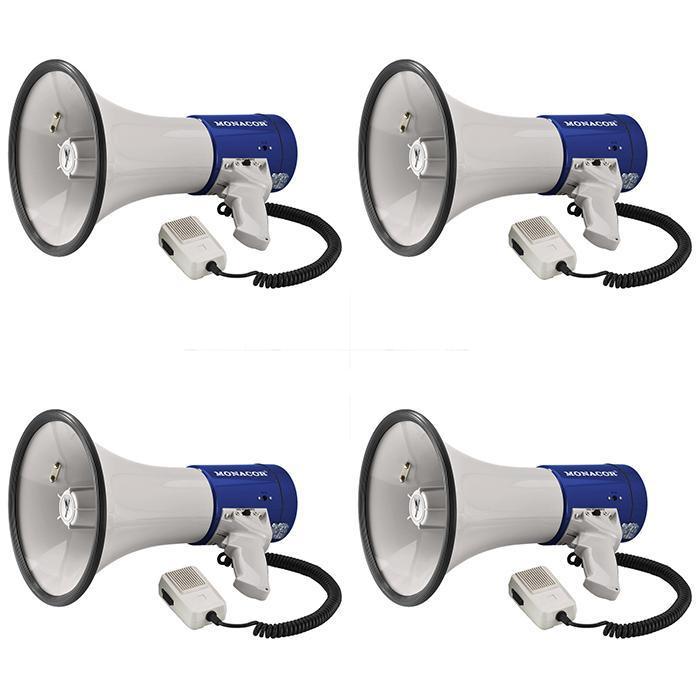 Multi Buy: 4 x 25W Megaphone With Siren Fire Service Approved - main image