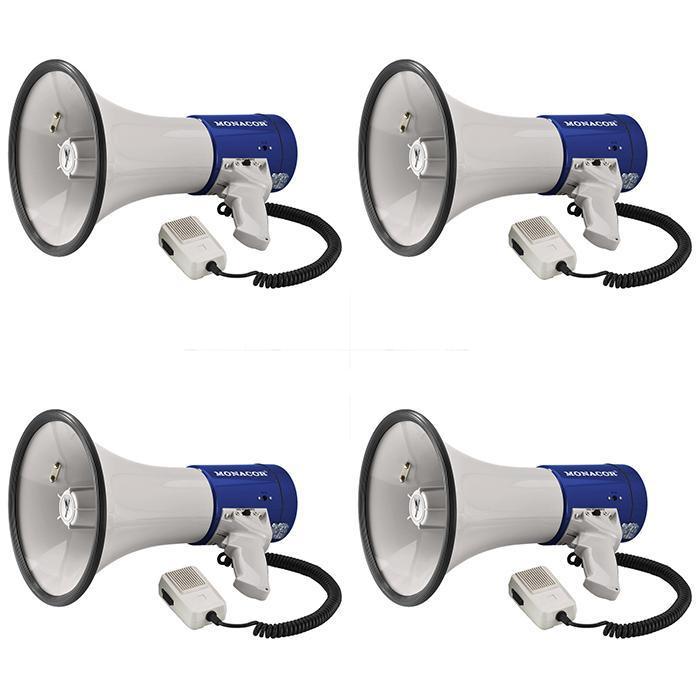 Multi Buy: 4 x 25W Megaphone With Siren Fire Service Approved