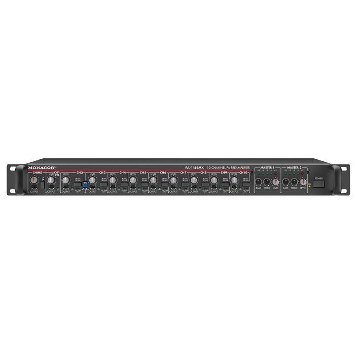 Monacor PA-1414MX 10-Channel Pre-Amplifier