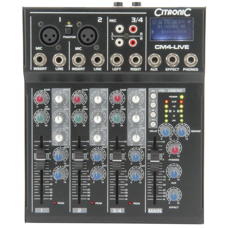 CM-LIVE Compact Mixer With Delay + USB/SD Player - main image