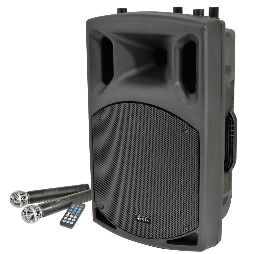 Portable PA with Bluetooth 100W 2 x VHF Microphones 12" or 15" - main image