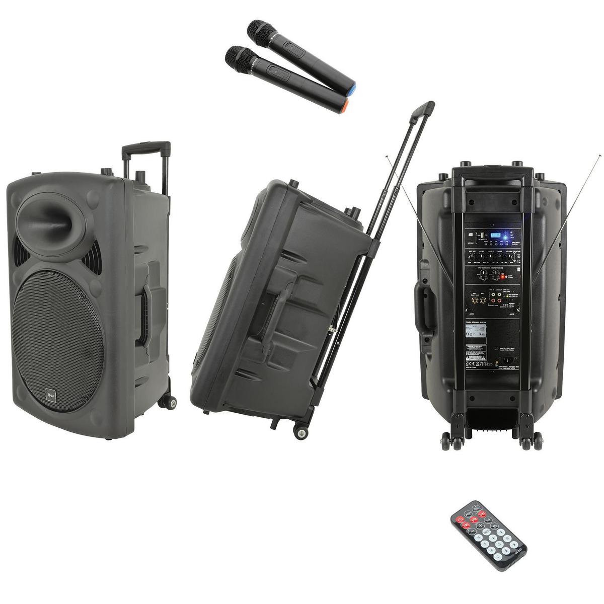 Portable PA System With 2 x Wireless Microphones 200W or 250W - main image