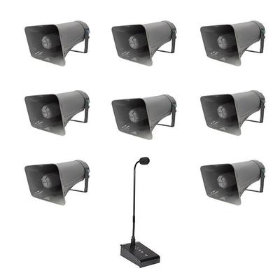 2 Zone Forecourt PA Systems 8 x Horn Speakers