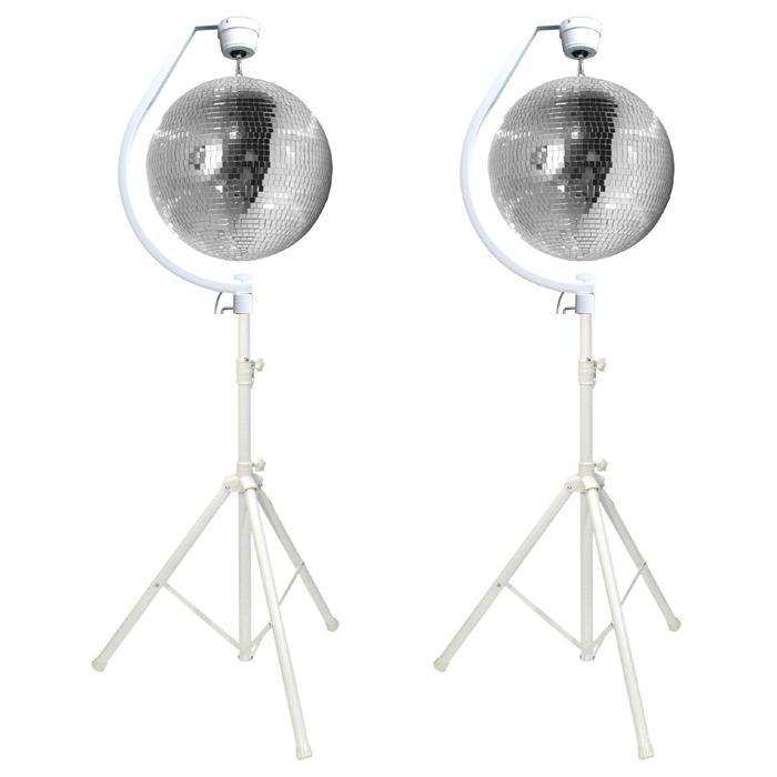 2 X 50CM Mirror Balls With 2 Hanging Brackets And 2 Stands - main image