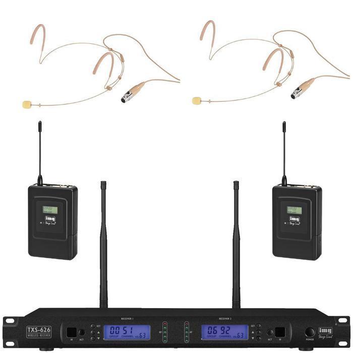 IMG Stageline TXS-626SET with 2 x Head Set Wireless Microphones - main image