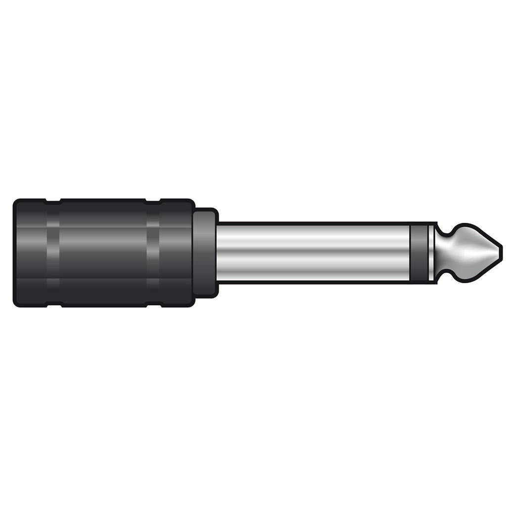 6.3mm Mono Plug To 3.5mm Mono Jack Socket - main image