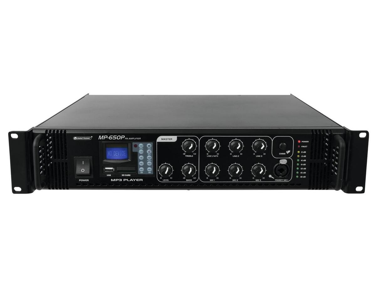 OMNITRONIC MP-650P 650w PA Mixing Amplifier - main image
