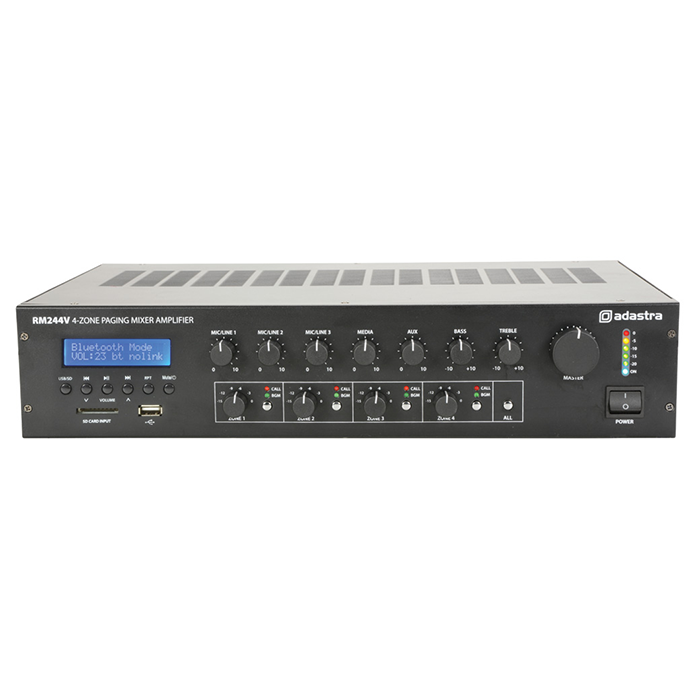 100V Mixer Amplifier with 4-zone Paging - main image