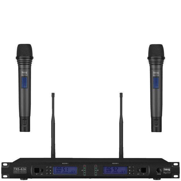 IMG Stageline TXS-626SET with 2 x Hand Held Wireless Mics - Co-ordinated License