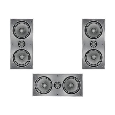 3 x Dual 6.5" 2-Way In-Wall Left Right And Centre Speaker