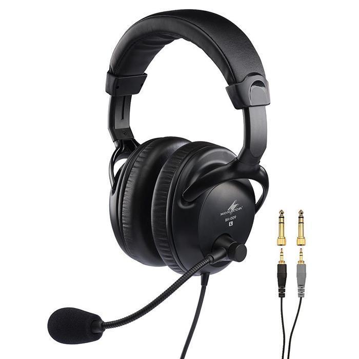 BH-009 Professional Stereo Headphones with Dynamic Boom Microphone - main image