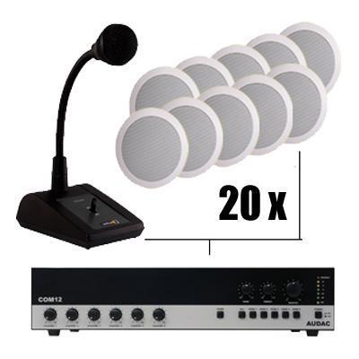 Audac Cielo 200 with COM12 Amp & 20 x CS55 Ceiling Speakers