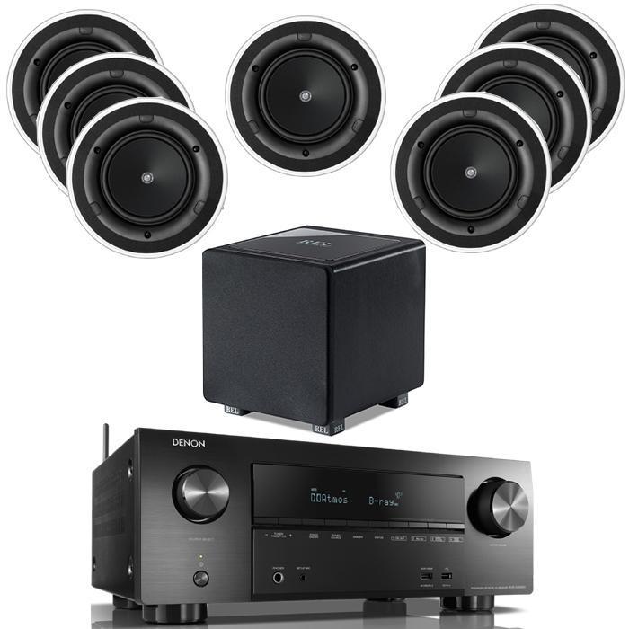 Denon AVC-X3700H With 7 Ci160.2CR 1 REL HT1003 Subwoofer - main image