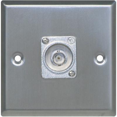 Silver Metal AV Wall Plate with BNC Socket