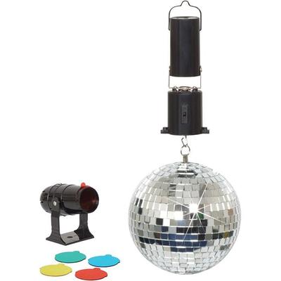 6 Inch Battery Operated Mirror Ball Party Set