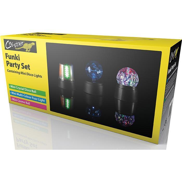 Cheetah Funki LED Party Set Containing Mini Disco Lights - main image
