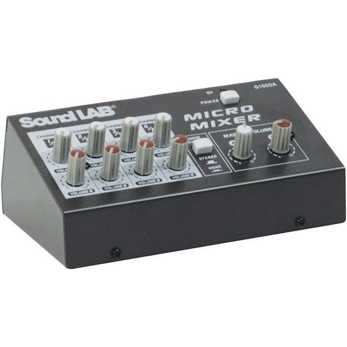 Soundlab 4 Channel Stereo Microphone Mixer - main image