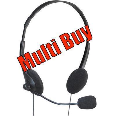 Multi Buy: 100 x Multimedia Headset With Boom Microphone