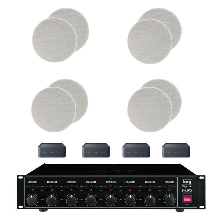 MusicCast Multi Room System 8 x Ceiling Speakers, 1 x STA-850D Amplifier