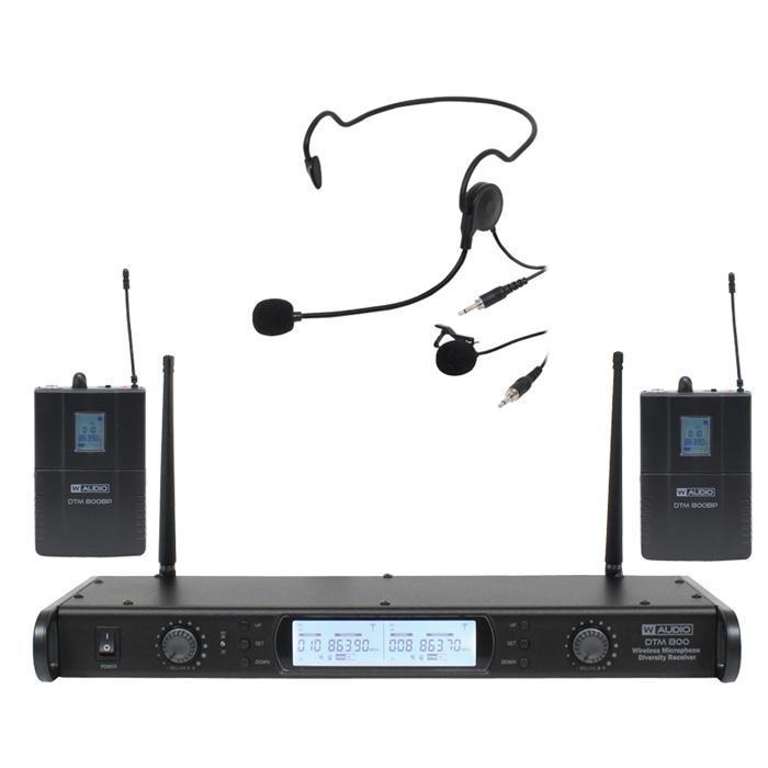 W Audio DTM 800 Twin Beltpack Diversity System (863.0Mhz-865.0Mhz) - main image