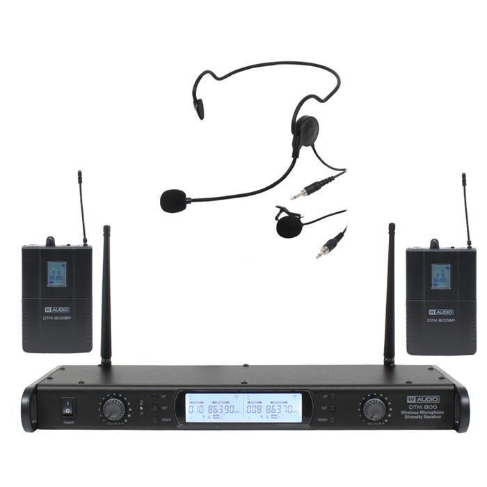 W Audio DTM 800 Twin Beltpack Diversity System (863.0Mhz-865.0Mhz)