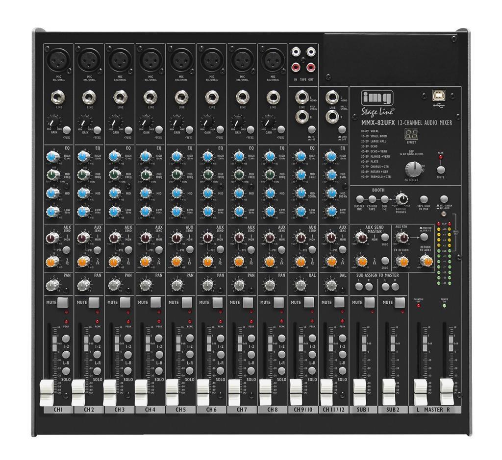 MMX-82UFX 10-Channel Mixer With USB And DSP