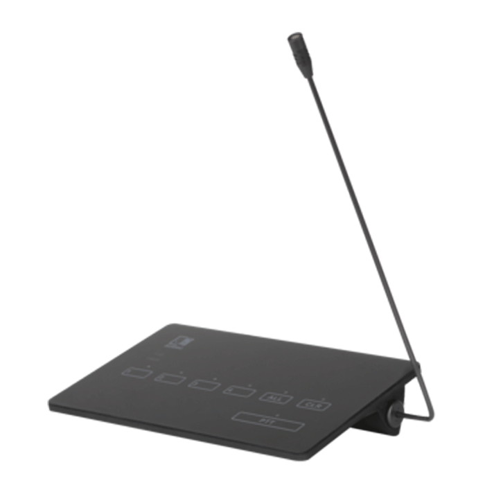 MPX-48 4-Zone Paging Microphone With Touch Screen - Black  - main image