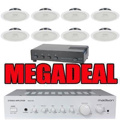 Madison Amplifier With 8 x Ceiling Speakers & Switch