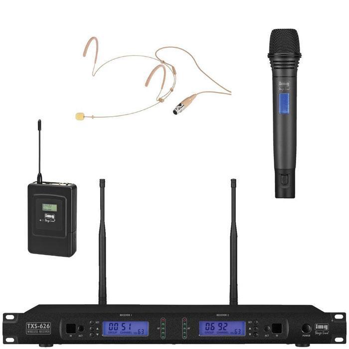 IMG Stageline TXS-626SET with Hand Held + Head Set Wireless Mics