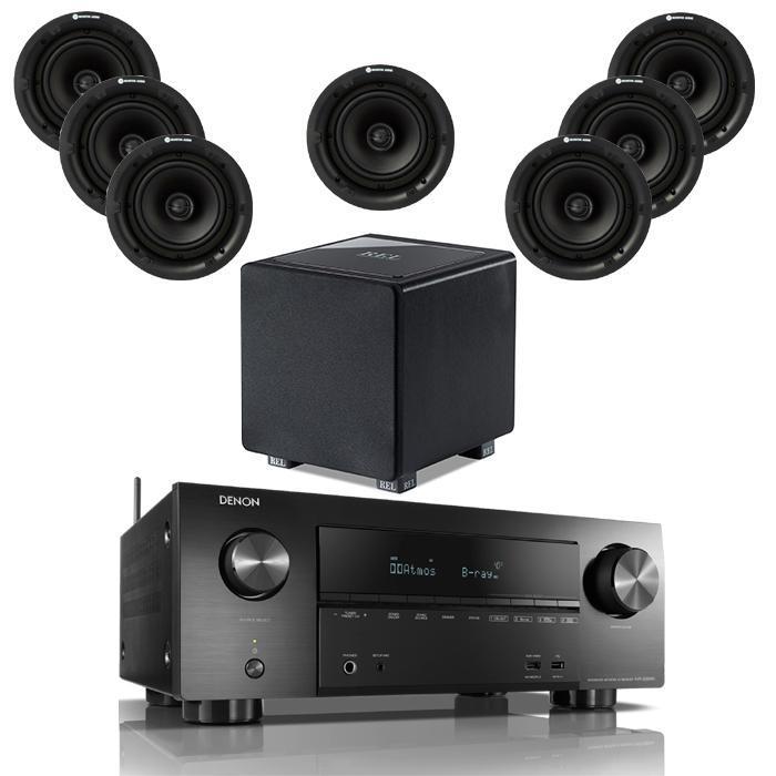 Denon AVR-X2700H With 7 PRO65 1 REL HT1003 Subwoofer