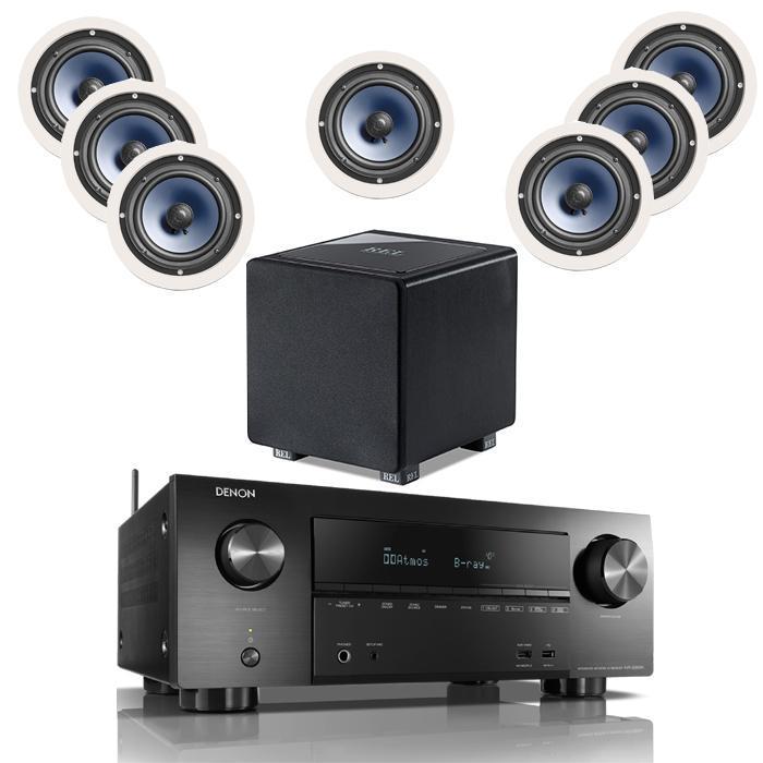 Denon AVC-X3700H With 7 RC60i 1 REL HT1003 Subwoofer - main image