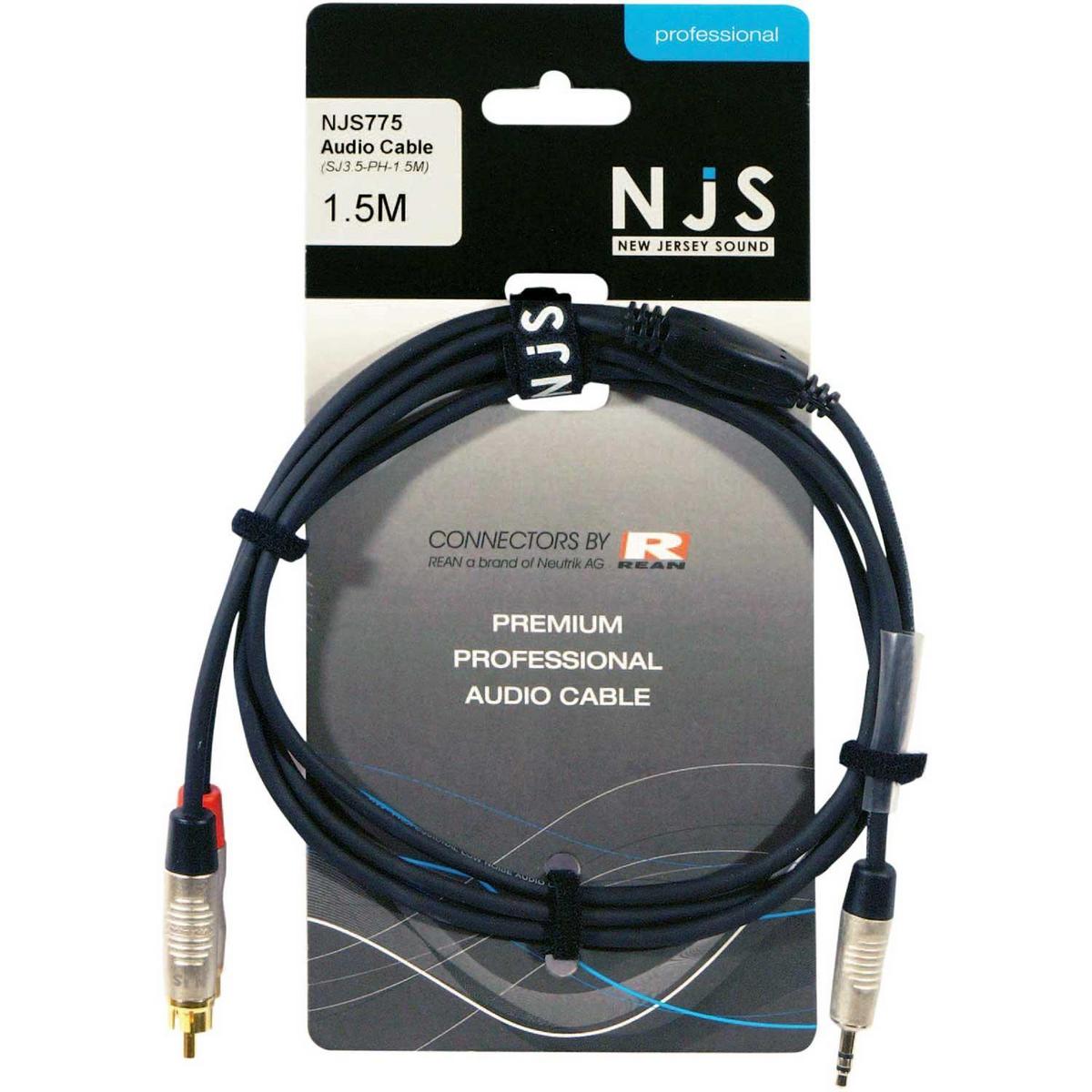High Quality 3.5mm Stereo Jack to 2 x RCA Lead - main image