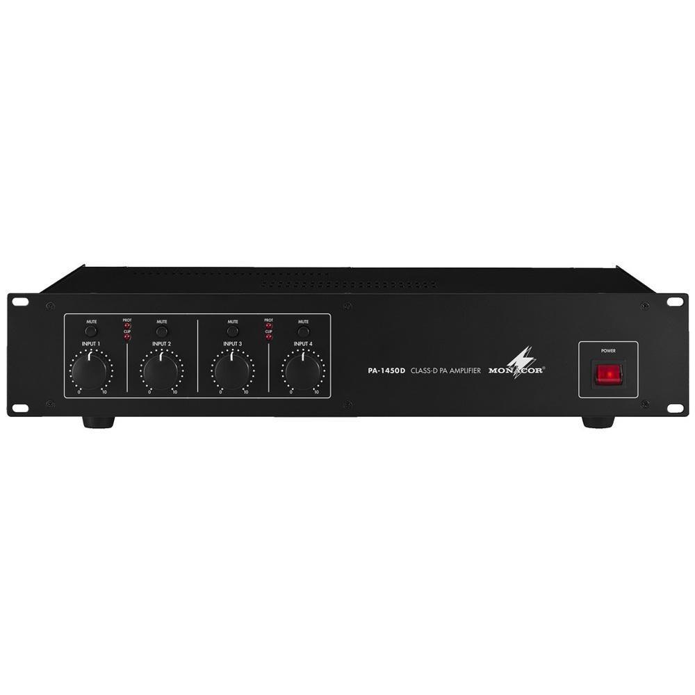 Monacor PA-1450D 4 x 50W At 100V Or 4Ohm PA Amplifier - main image