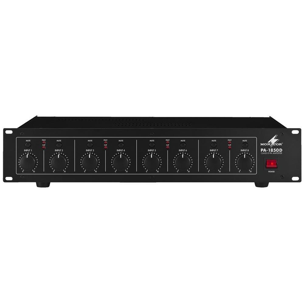 Monacor PA-1850D 8 x 50W At 100V Or 4Ohm PA Amplifier - main image