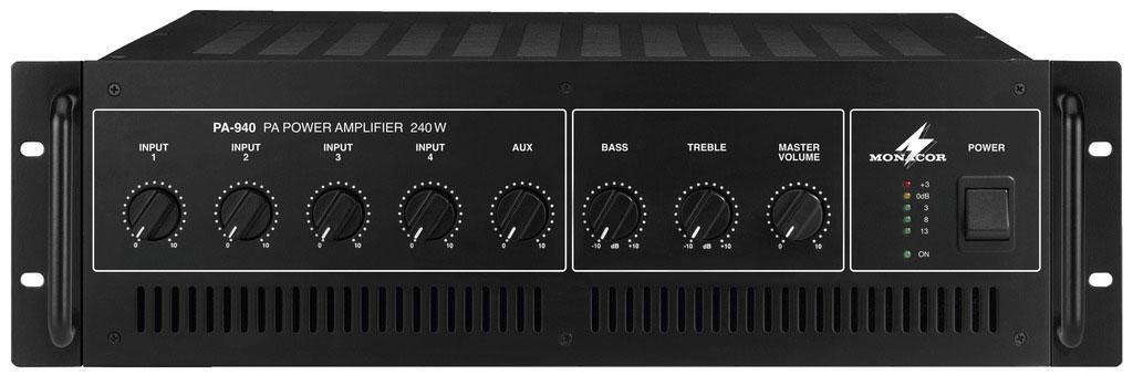 PA-940 Mono PA Mixing Amplifier - Front View - main image
