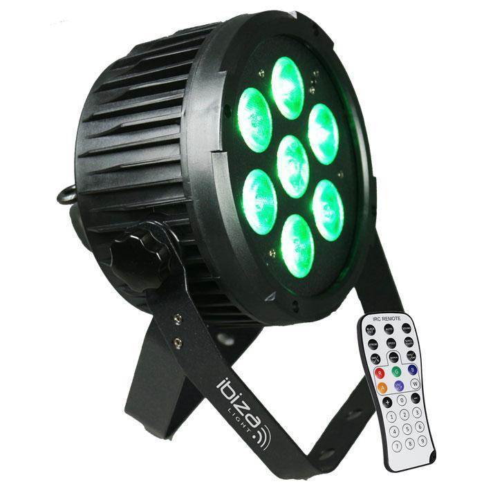 DMX-Controlled LED Par Can 7 X 12W RGBWA-UV 6-In-1