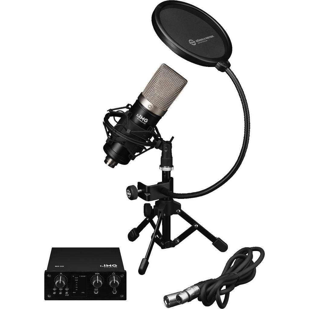 IMG Podcaster-1 with Audio Interface and Studio Microphone - main image