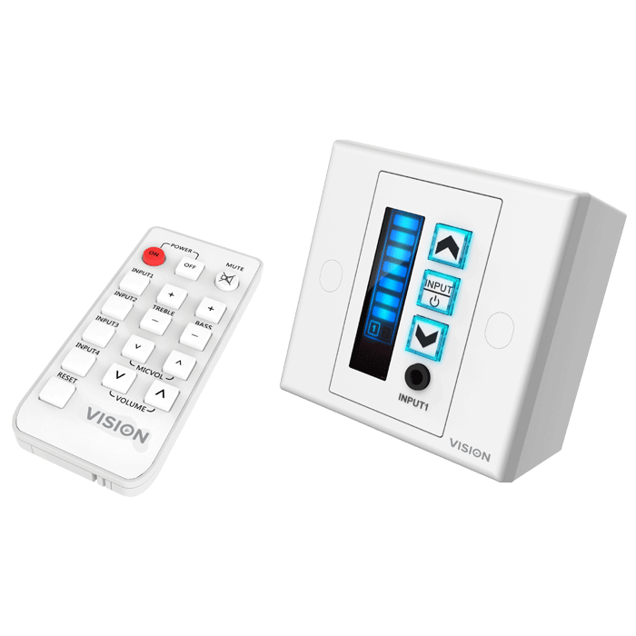 In-Wall 2 x 25W Digital Amplifier With Remote Control