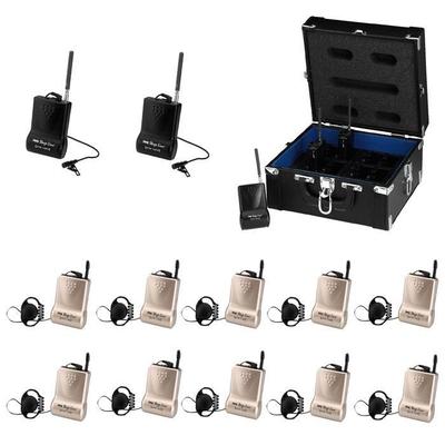 ATS-10 Tour Guide System- 2 x Transmitters 10 Receivers and 1 x Case