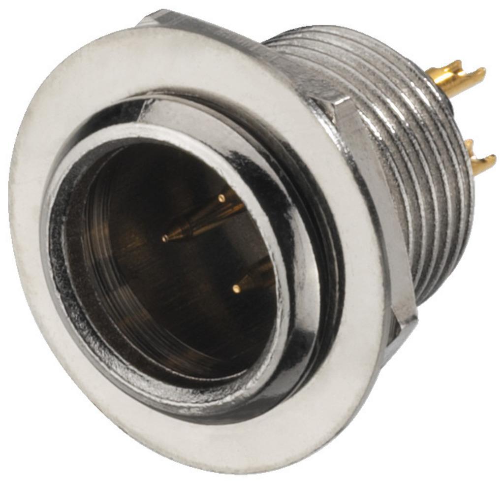 Miniature XLR Male Chassis Connectors 3 pole - main image