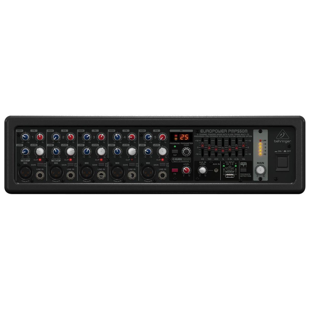 Behringer PMP550M Eurocom Powered (Amplifier) Mixer - 500W