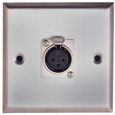 Silver AV Wall Plate with XLR Socket