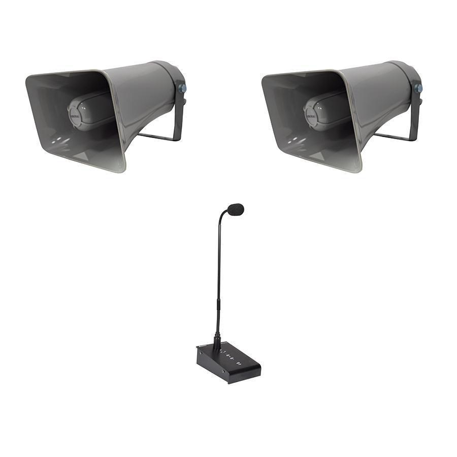 2 Zone Forecourt PA Systems 2 x Horn Speakers - main image