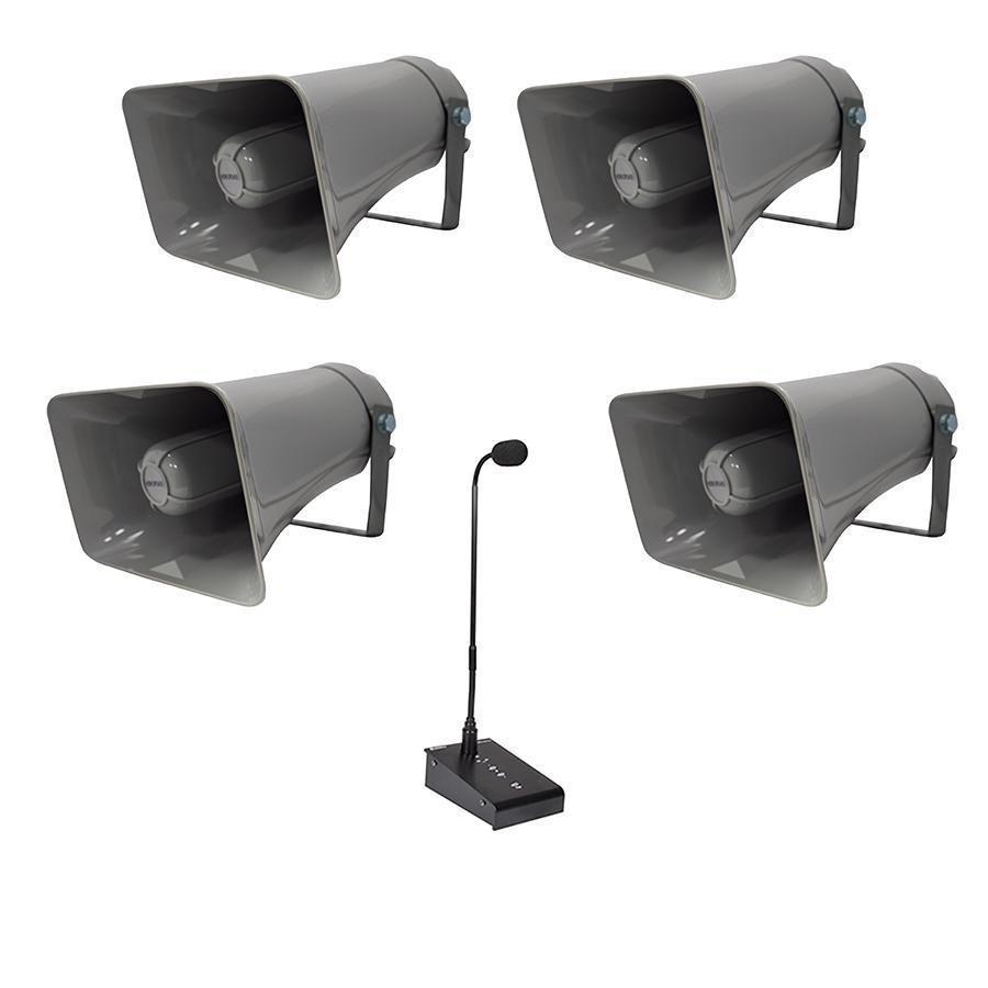 2 Zone Forecourt PA Systems 4 x Horn Speakers - main image
